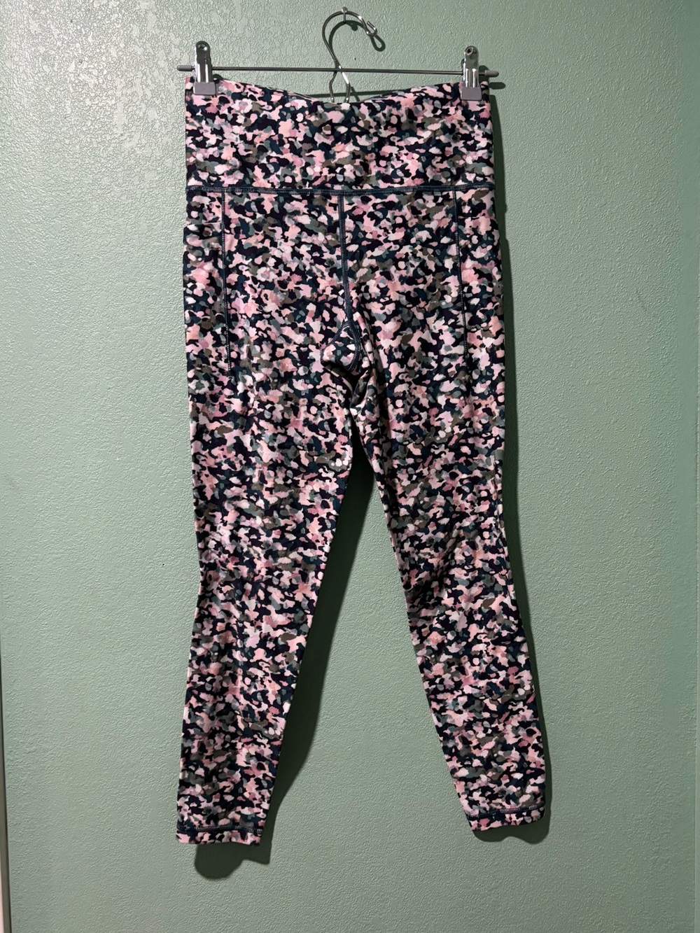 Athleta Pink and Navy Camo Leggings